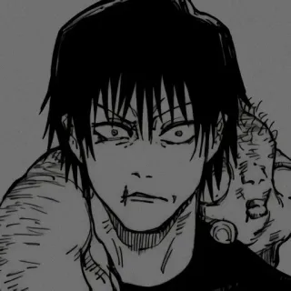 🖤 Аниме, Манга, Персонаж, Злой, Эскиз, Иллюстрация telegram sticker
