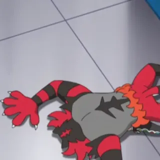 😵 Incineroar Pokemon Pokemon, Incineroar, anime, fighting, defeated telegram sticker