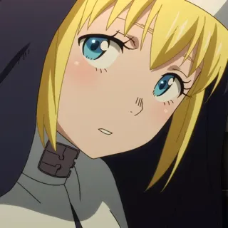 🧯 Iris Fire Force anime, character, woman, blond, blue eyes, Iris, Fire Force telegram sticker