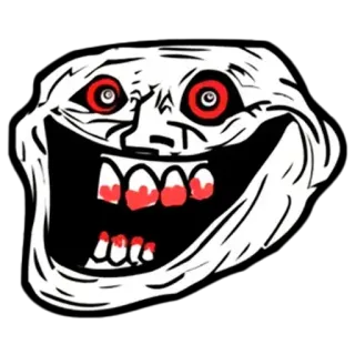 🤗 Trollface โทรลล์, มีม, หน้า, อินเทอร์เน็ต, ตลก telegram sticker