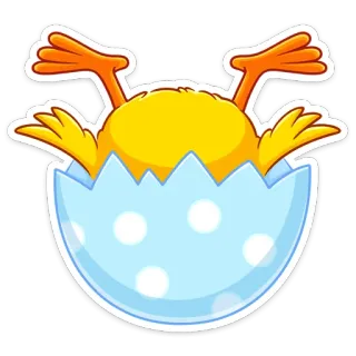 🙃 kurczak, pisklę, wykluwanie, jajko, zwierzę, ptak telegram sticker