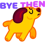 😤 BYE FELICIA cachorro, desenho animado, animal, tchau felicia, despedida, partida, saudação whatsapp sticker