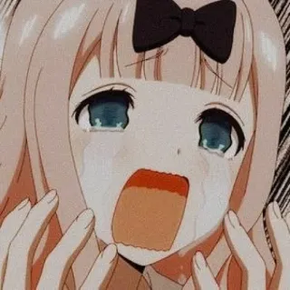 🌸 Chika Fujiwara Kaguya-sama: Love Is War Anime, Weinen, Chika Fujiwara, Kaguya Sama, Traurig, Cartoon telegram sticker