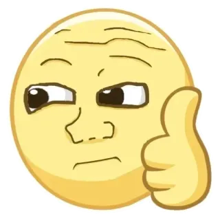 😕 絵文字, いいね, 承認, ミーム, ネットミーム whatsapp sticker