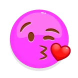😘 kuss, emoji, herz, liebe, zwinkern telegram sticker