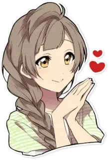 😍 Anime, Kartun, Gadis, Hati, Imut, Cinta, Kasih sayang telegram sticker