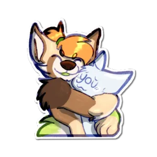 🤗 you Umarmung, Tier, süß, Cartoon, Freundschaft, Zuneigung, Liebe telegram sticker