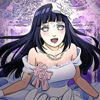 💎 Hinata Hyuga Naruto anime, character, hinata, hyuga, naruto, cartoon telegram sticker