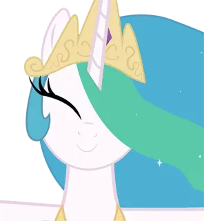 😊 Princess Celestia My Little Pony пони, мультфильм, животное, принцесса, Селестия, магия telegram sticker