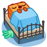 😴 dormindo, cama, desenho animado, sonolento, descansando telegram sticker
