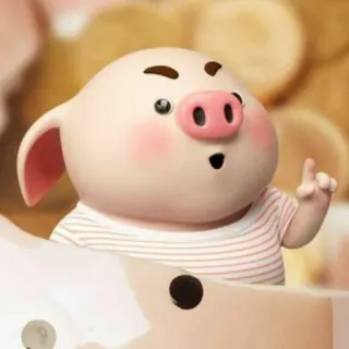 🐷 돼지, 만화, 귀여운, 동물, 분홍색, 캐릭터 telegram sticker
