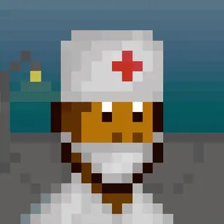 π pixel art, doctor, medical, nurse, healthcare telegram sticker