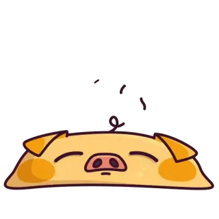 🤪 Porco, Desenho animado, Animal, Fofo, Dormindo whatsapp sticker