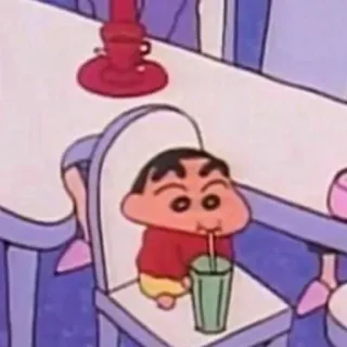 ☄ Shin-chan Crayon Shin-chan Dessin animé, Anime, Boire, Enfant, Shin-chan whatsapp sticker