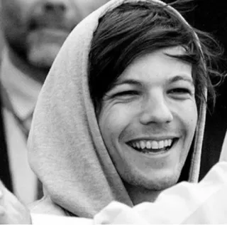 🏝 Louis Tomlinson คนดัง, คน, นักร้อง, เสื้อฮู้ด, ยิ้ม, ภาพเหมือน telegram sticker