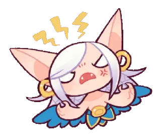 😠 화난, 고양이, 좌절한, 만화 telegram sticker