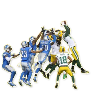 🇦🇬 футбол, спорт, игроки, спортсмены, игра, Detroit Lions, Green Bay Packers telegram sticker