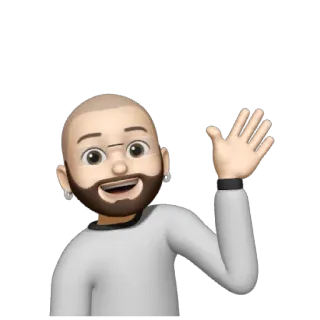 💥 Avatar, Emoji, Gruß, Cartoon, Figur, Person, Winken whatsapp sticker