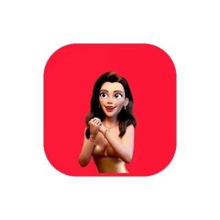 ❤️ cartoon, woman, girl, character, female, animation telegram sticker