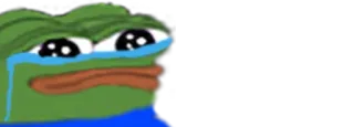 😢 Pepe the Frog Pepe, frog, sad, cry telegram sticker