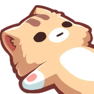 😐 gato, dibujos animados, lindo, animal, pegatina telegram sticker