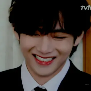 ⛓ V kpop, chanteur, v, bts, idole, souriant telegram sticker