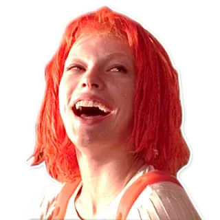 😄 Leeloo The Fifth Element Il quinto elemento, Leeloo, Milla Jovovich, Fantascienza, Personaggio Film, Capelli Arancioni telegram sticker