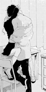 ♥️ romance, abrazo, escuela, manga, anime telegram sticker