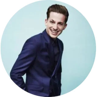 😊 Charlie Puth musician, singer, songwriter, portrait, man, suit telegram sticker