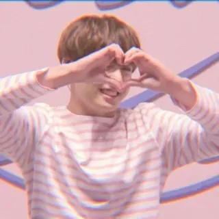 💗 person, heart, love, hand gesture, k-pop telegram sticker