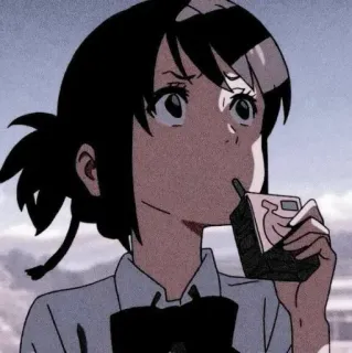 🧃 Anime, Mädchen, Trinken, Saft, Cartoon, Animation whatsapp sticker