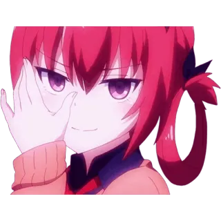 😏 Satania Gabriel DropOut anime, character, satania, gabriel dropout, demon, mischievous, cartoon telegram sticker