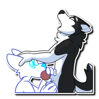 💦 Furry, Tier, Cartoon, Hund, Wolf, Charakter telegram sticker
