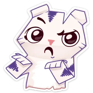 😲 Katze, süß, Tier, Aufkleber, Cartoon, Illustration, Ausdruck telegram sticker