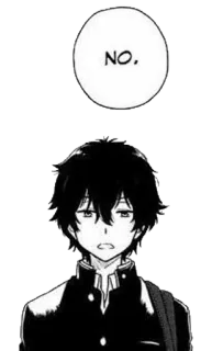 👎 NO. Anime, Manga, Non, Garçon, Uniforme scolaire telegram sticker