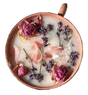 🫖 floral, flowers, tea, teacup, lavender, rose, milk bath telegram sticker