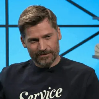 ⚜️ Service 남성, 서비스, 티셔츠, 수염, 인물 사진, 클로즈업 사진 telegram sticker