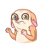 🤢 chien, autocollant, dessin animé, animal, drôle, mignon telegram sticker