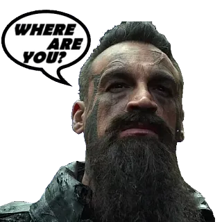 😑 WHERE ARE YOU? hombre, barba, expresión, pregunta telegram sticker