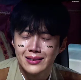 😥 Kim Seon-ho PAIN PAIN pleurer, triste, douleur, acteur coréen, drame telegram sticker
