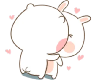 😘 Hase, niedlich, Liebe, Herz, Zuneigung, entzückend, Tier telegram sticker