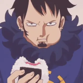 🍙 Trafalgar Law One Piece Anime, Manga, One Piece, Trafalgar Law, Personnage telegram sticker