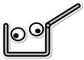 🖇 Мультфильм, Персонаж, Наклейка, Глаза, Геометрический, Абстрактный telegram sticker