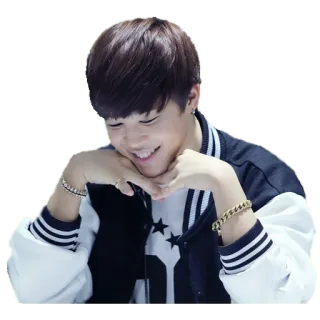 🤗 person, smile, pose, black jacket, youth, male telegram sticker