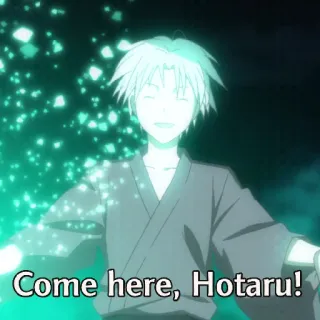 😨 Hotaru Come here, Hotaru! Anime, Brilhos, Mensagem telegram sticker