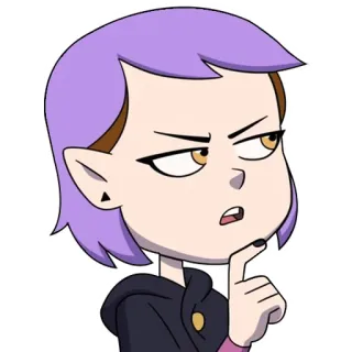 🤔 Amity Blight The Owl House cartoon, anime, animation, magic, student, witch, blight, fanart telegram sticker
