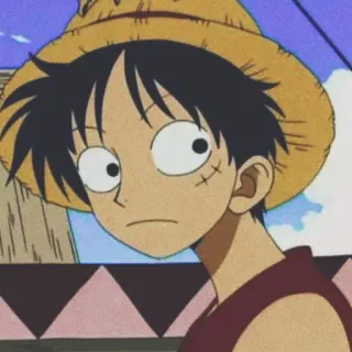 ☺ Monkey D. Luffy One Piece Anime, One Piece, Luffy, Monkey D. Luffy, Topi Jerami, Bajak Laut telegram sticker