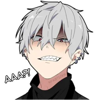 😱 AAA?! anime, sticker, cartoon, expression, angry telegram sticker