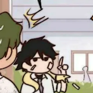 🗿 middle finger, gesture, cartoon, anime telegram sticker