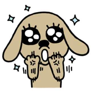 😱 anjing, anak anjing, lucu, binatang, kartun whatsapp sticker